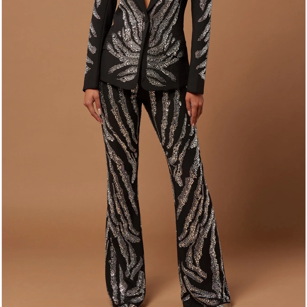 Embellished Suit Pants